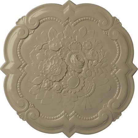 Ekena Millwork Victorian Ceiling Medallion, Hand-Painted Gobi Desert, 24 3/8"OD x 1"P CM24VIGDF